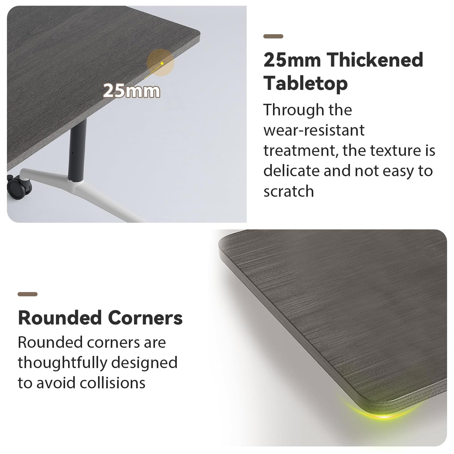 Folding Conference Room Tables, Seminar Conference Table Modern Flip Top Training Meeting Tables, Conference Room Table with Wheels for Home Office Classr,4 Pack 55.1inch