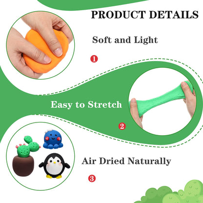 WinnerWhy 72 Pcs 38oz Air Dry Clay Modeling Magic Ultra Light Modeling Clay for Kids DIY for Sculpting Air Dry School Gift(Bright Color)