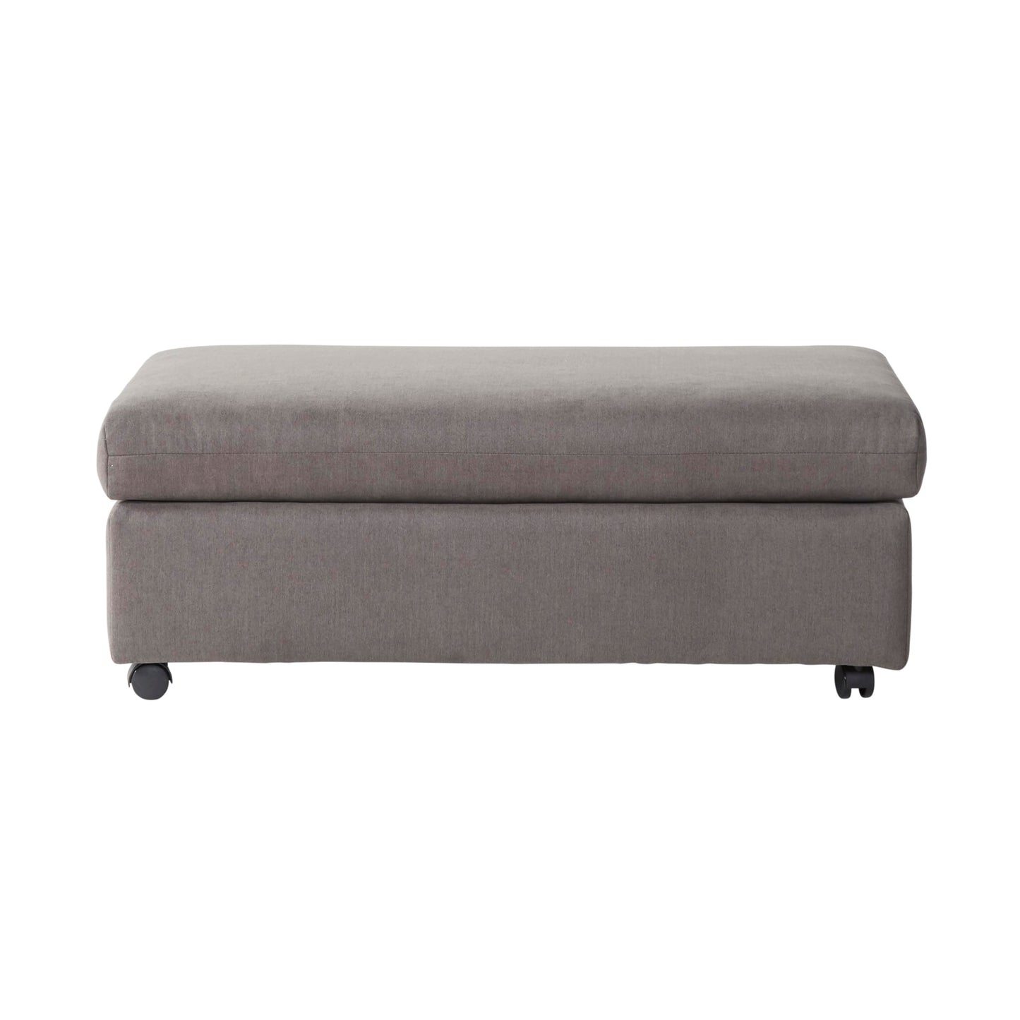 Roundhill Furniture Enda Oversized Living Room Pillow Back Cuddler Arm Chair with Ottoman, Carbon Gray