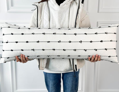 14 32, NUYECY Decorative Extra Long Lumbar Pillow Cover, x Striped Pattern Boho Long Lumbar Pillow Cover Case for Bed