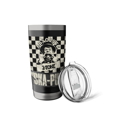 Anti-Racist Ska Punk 2-Tone Chess Checked OI Rude Boy Stainless Steel Insulated Tumbler