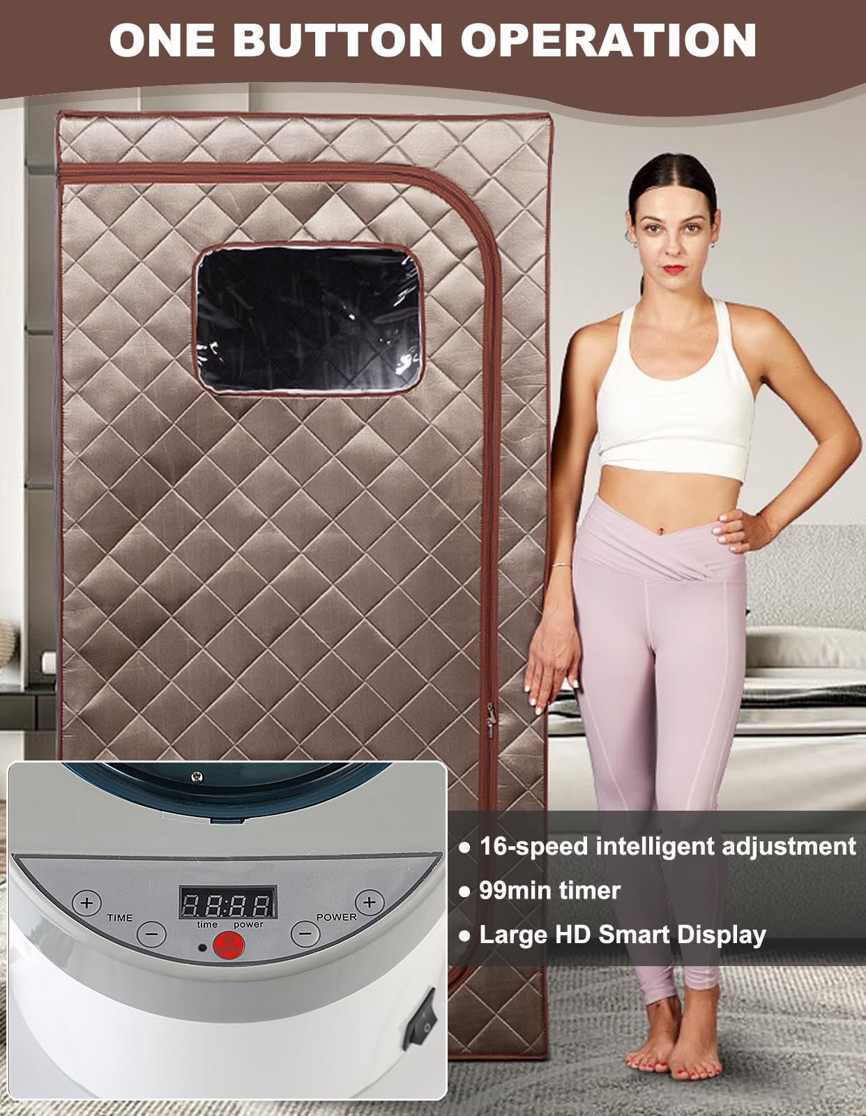 DKDZZXHUS Portable Home Spa Sauna Tent with 4L 1000W Steam Generator, Remote Control Timer