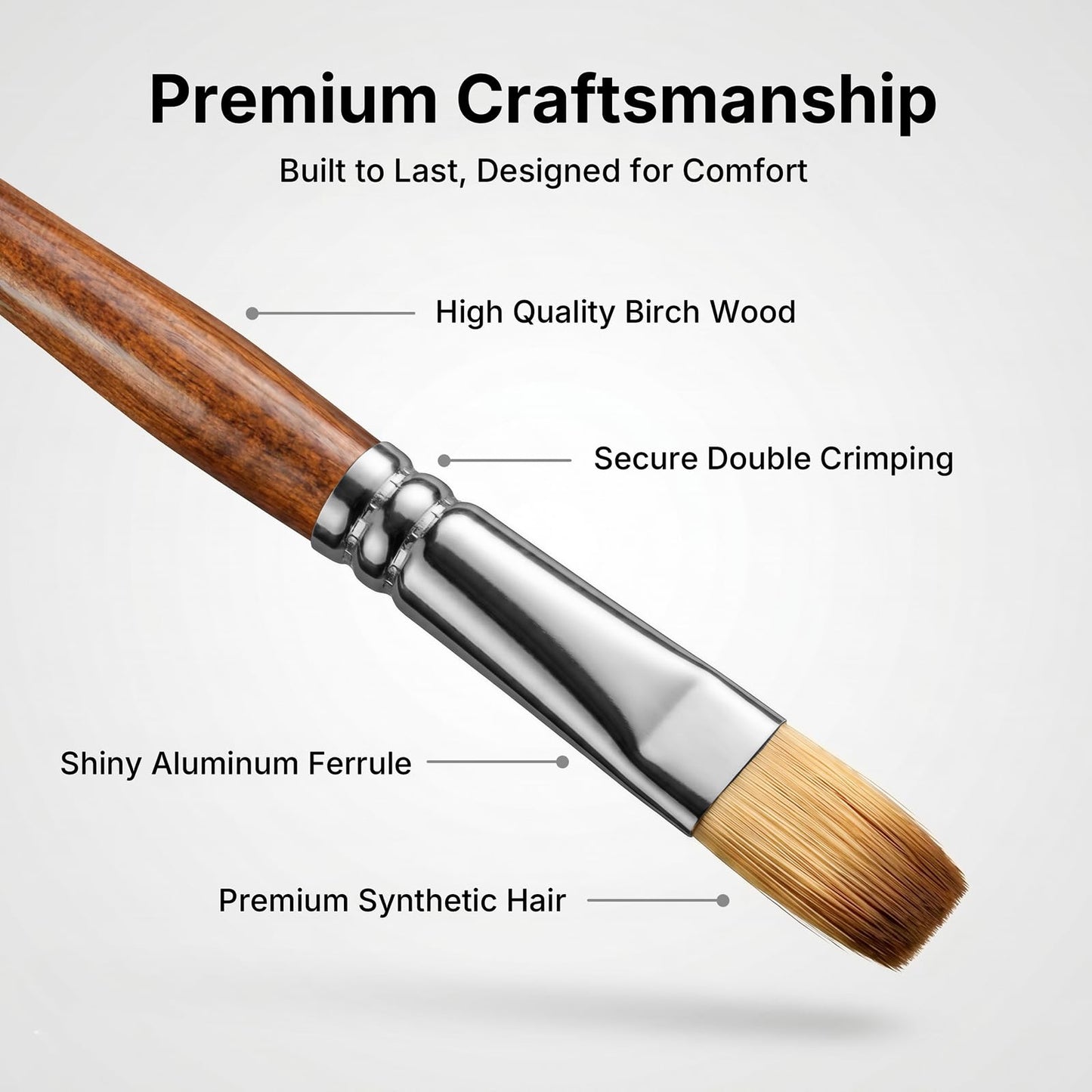 Nicpro 30pcs Paint Brush Set, Professional Paintbrushes with Paint Spatula and Cloth Roll, Craft Paint Brushes for Acrylic Painting, Oil, Watercolor, Gouache, Art Supplies for Artists and Beginners