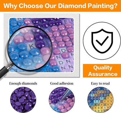 DIPQYART 3 Pack Diamond Art Kits for Adults, Sun and Moon Diamond Painting Kits for Adults, 5D DIY Round Drill Gem Art Paint with Diamonds Dots Crafts Kits for Home Decor Gift 12x16inch