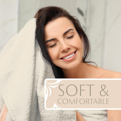 6-Pack Set MAURA Premium Turkish Washcloth - Ultimate Luxury with Soft, Thick, Super Absorbent, and Oversized Cotton
