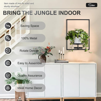 3-pack) Sisher Plant Stand Indoor Outdoor,Window Plant Shelf Picture Frame Wall Plant Stand Metal Wall Plant Shelf Ease
