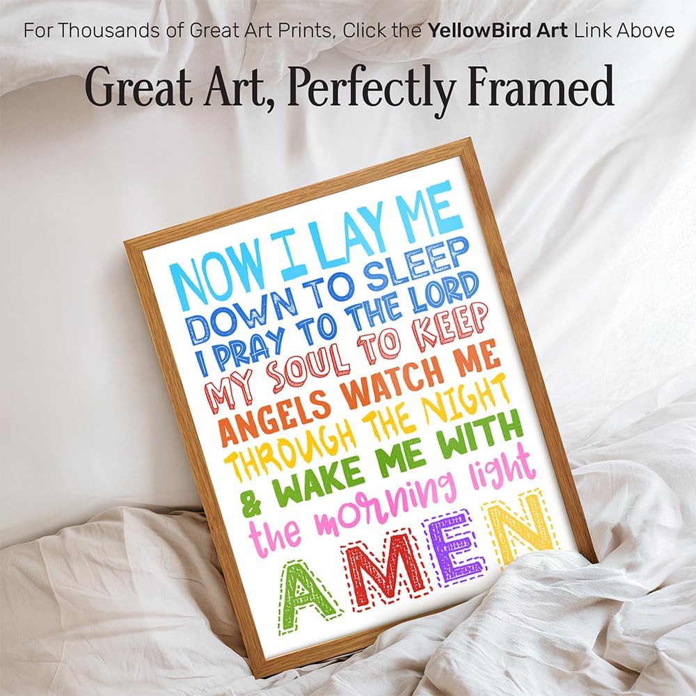 11x14 91 Jesus Christ Bible Verse Wall Art FRAMED - Christian Gifts for Kids - Nursery Decor - Toddler Room Decoration