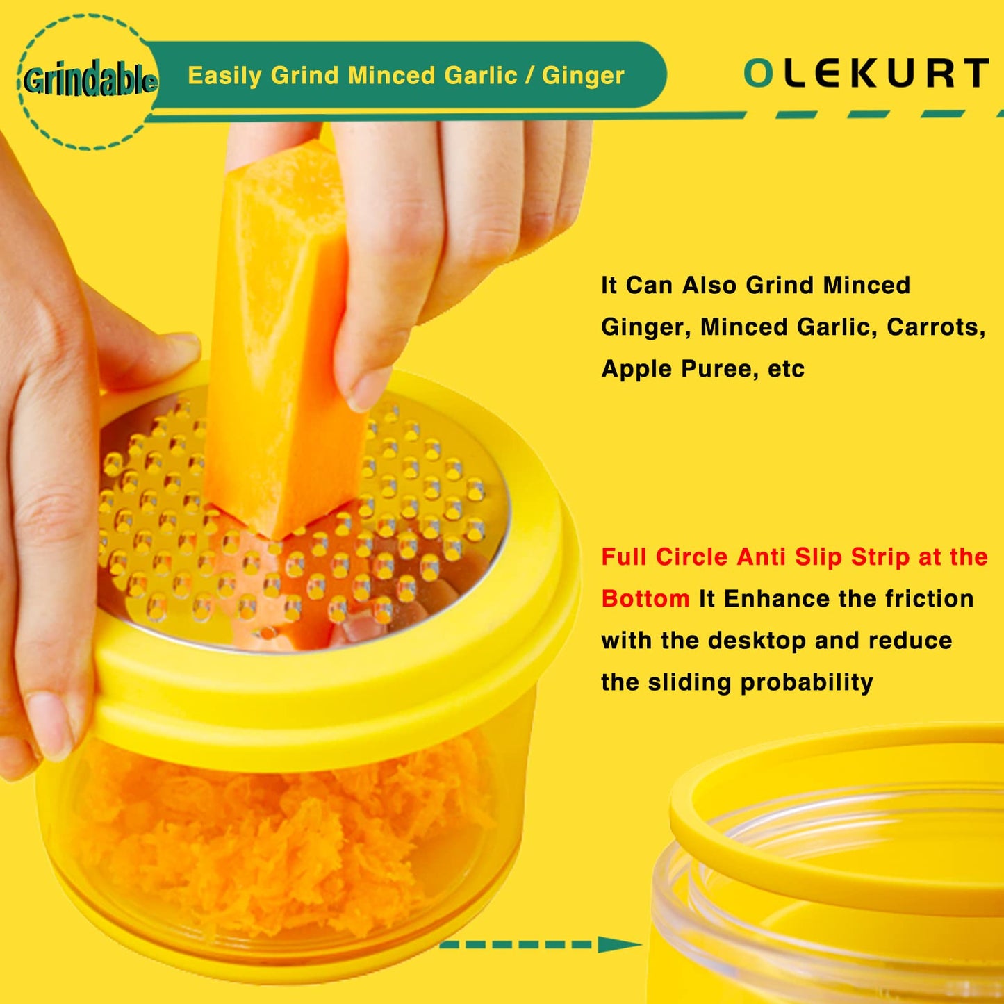 OLEKURT Corn Cob Stripper Tool, Corn Peeler for Corn on the Cob (Yellow)