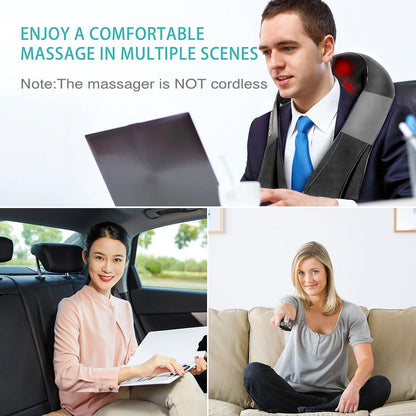 AERLANG Fathers Day Dad Gifts Neck Massger,Shiatsu Neck and Back Massager with Heating Neck and Shoulder Massager Deep Kneading Pillow for Massage Home Office Car Use Gifts for Women Men Dad Mom