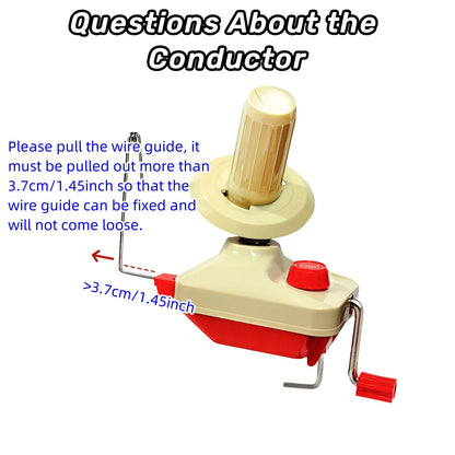 Yarn Winder by RRigo - Easy to Set Up and Use - Hand Operated Yarn Ball Winder 3.5 Ounce Capacity + 10 PCS Stitch Knitting Needles + 10 PCS Plastic Needles + 1PCS Scissors