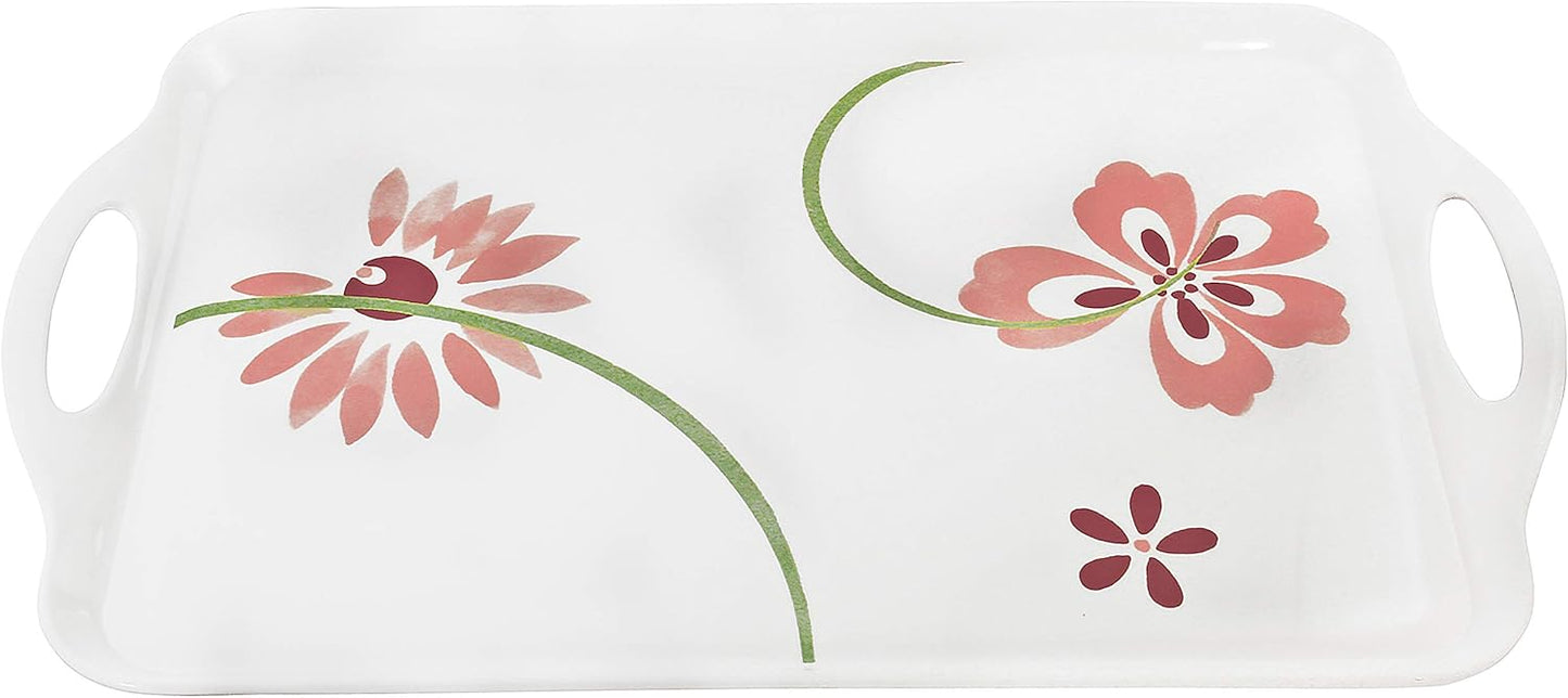 Durable Rectangular Melamine Serving Tray in Classic Design