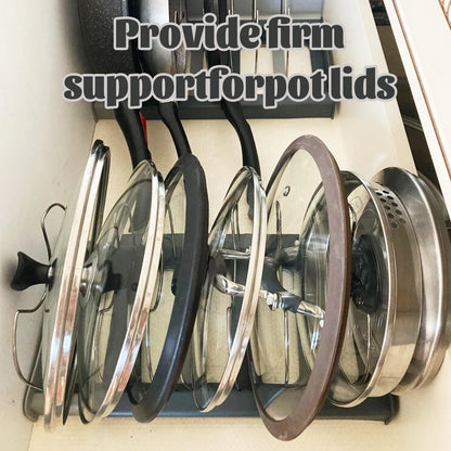 BOBOAR Pot Lid Rack and Baking Pan Cookware Storage Organizers Inside Cabinet for Under Cabinet