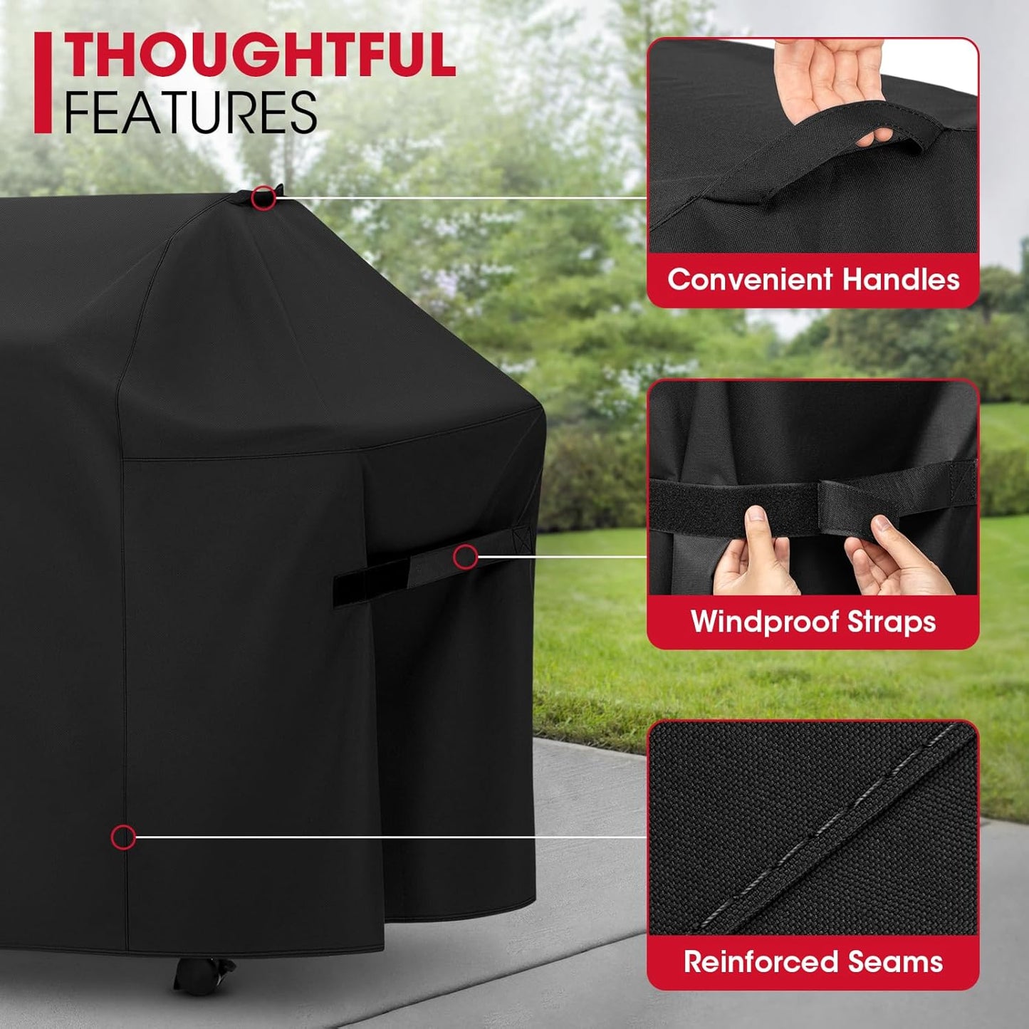 Unicook Grill Cover - Heavy Duty Waterproof Protector for Weber Summit 600 Series | Fade Resistant BBQ Cover