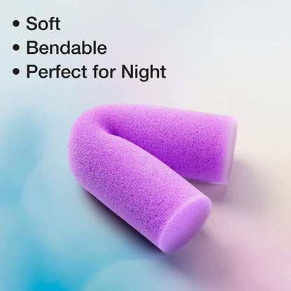Conair Foam Hair Rollers - Heatless hair curlers - Foam Rollers - Heatless Hair rollers in Large - Pink - 9 Count w/storage case
