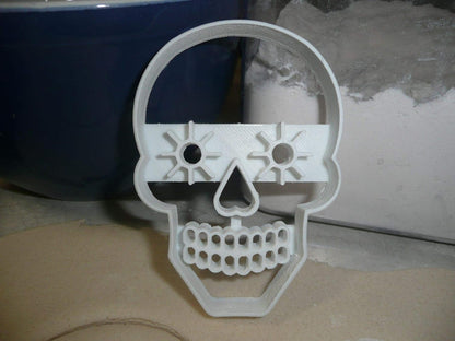 SUGAR SKULL WITH DETAILS - DIA DE LOS MUERTOS DAY OF THE DEAD CELEBRATION COOKIE CUTTER