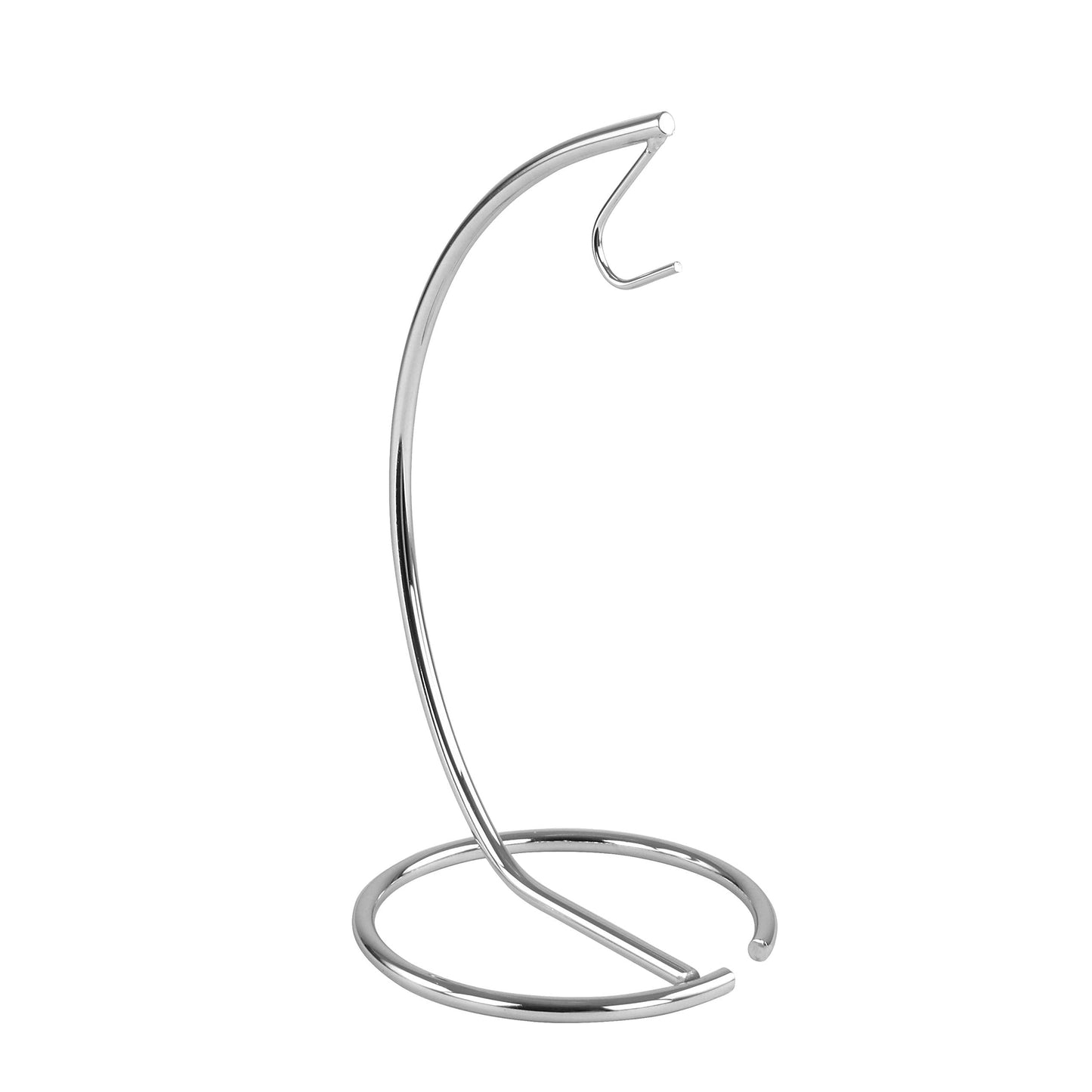 Spectrum Euro Modern Chrome Banana Hook Stand Metal Holder for Countertop Kitchen Storage Organization Steel Banana Hanger with Sturdy Base for Stable Fruit Ripening of Standard and Large Bunches