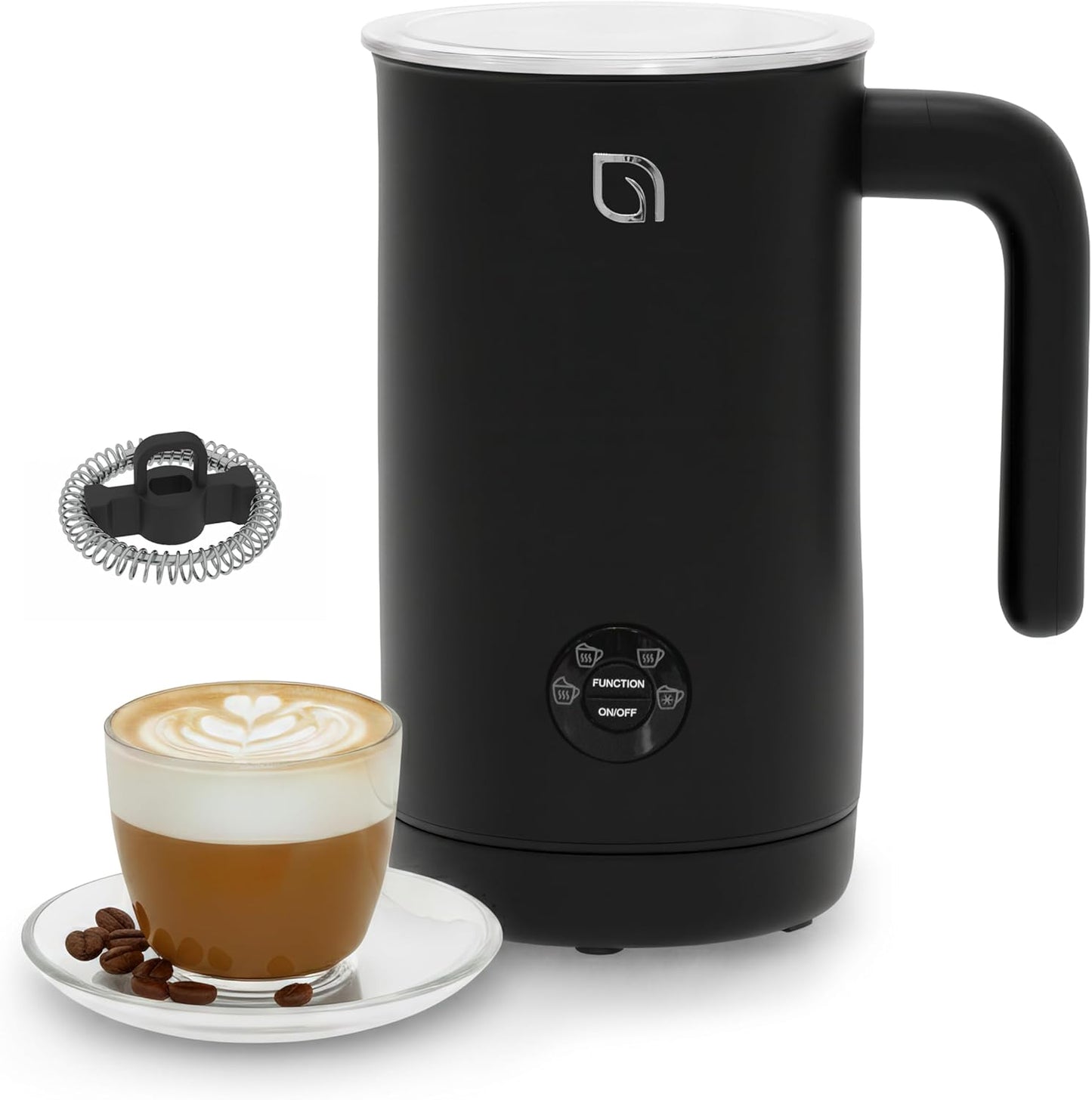 4 1 8.12oz/240ml 99% 100% WILLOW Eco Series Milk Frother, in Milk Steamer, One Button Operation Hot and Cold Foam Maker