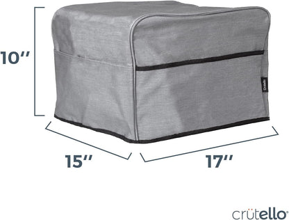 Crutello 4 Slice Toaster Oven Cover with Storage Pockets, High Quality Dust Cover for Kitchen Appliances