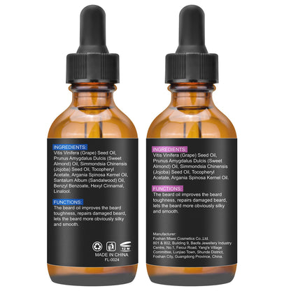Beard Oil,2 Packs 4 FLOZ(120ml) Natural Beard Oil for Men Growth,Sandalwood and Unscented Beard Growth Oil Soften,Strengthen,Moisturize Beard Care,Stocking Stuffers for Men Gifts for Him Dad Boyfriend