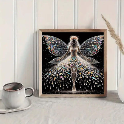 ZHUDENGXJL 5D Diamond Painting Kits for Adults,Colourful Angel Wings Fairy Diamond Art Kits for Adults,DIY Full Drill Diamond Dot Gem Art Kits for Adult Beginners,Wall Home Decor 12 X 12inch