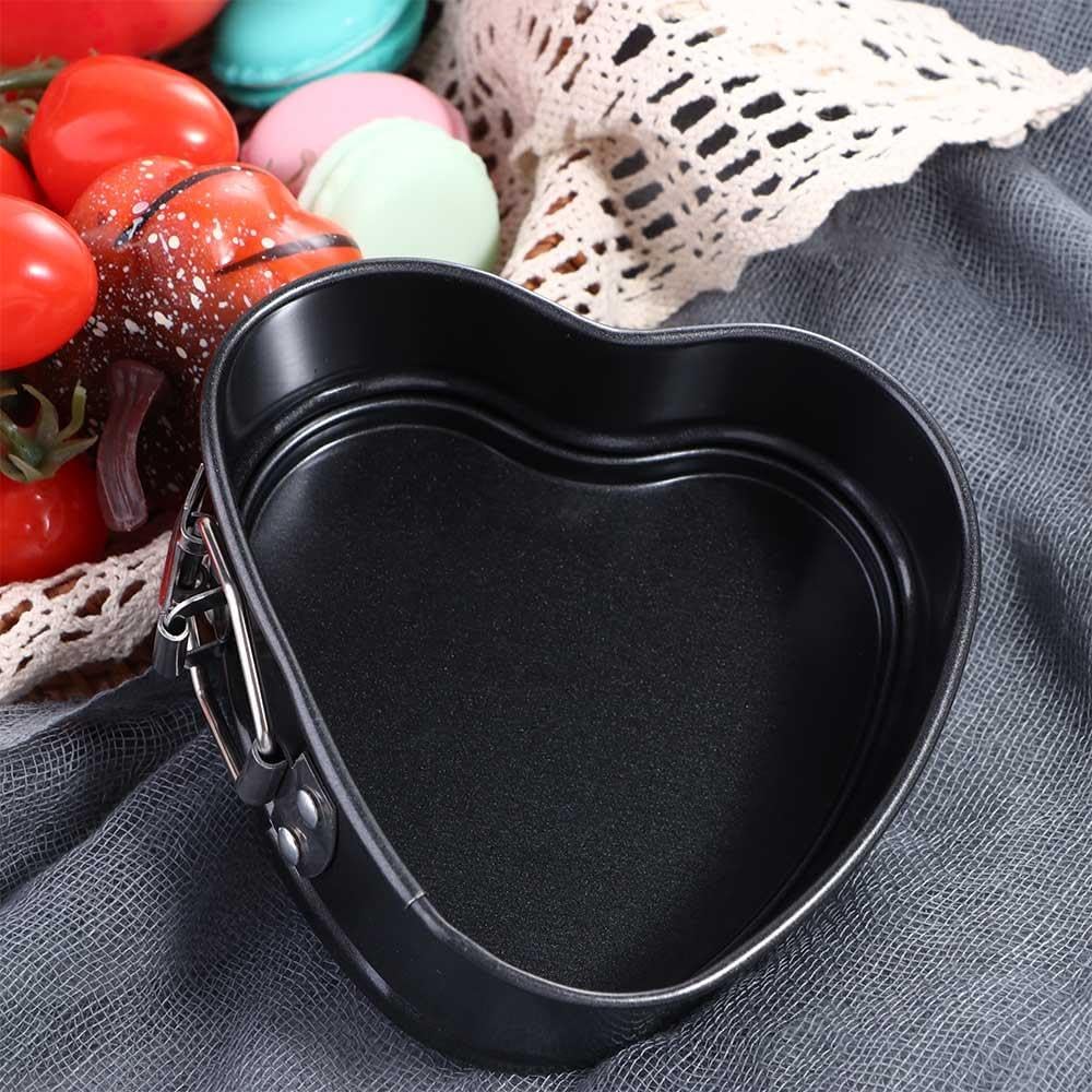 Heart Shaped Springform Cake Mold Pan, Nonstick Bakeware with Removable Loose Base for Cake Baking