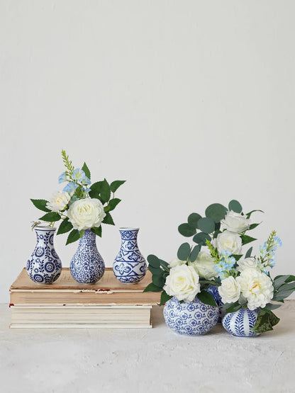6Pcs Rinlong Assorted Flower Centerpieces for Wedding Tables Centerpiece Bridesmaid Bouquets Baby Nursery Shelf Mantel