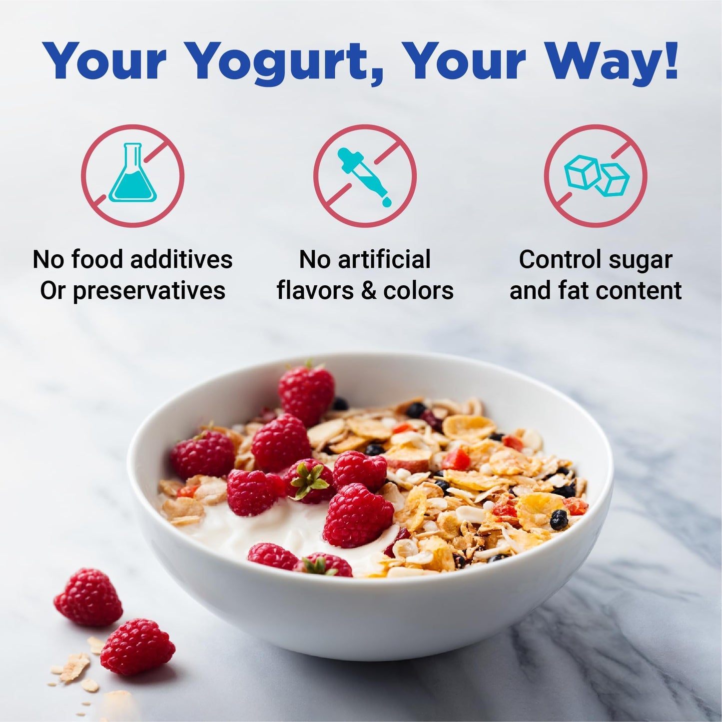Ultimate Probiotic Yogurt Maker with Adjustable Time & Temperature Control, Make Trillions of Probiotics for Better Gut Health, Two 1-Quart Containers for Larger Batches, ULTIMATE LIFETIME WARRANTY