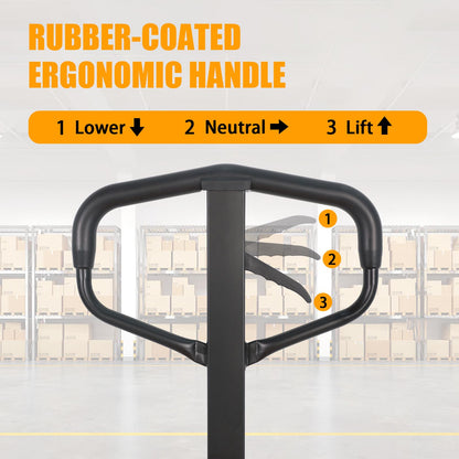 APOLLOLIFT Pallet Jack Truck, 5500lbs Capacity 27" W x 48" L Forks Manual Standard Duty Pallet Truck for Warehouse-Nylon Wheels