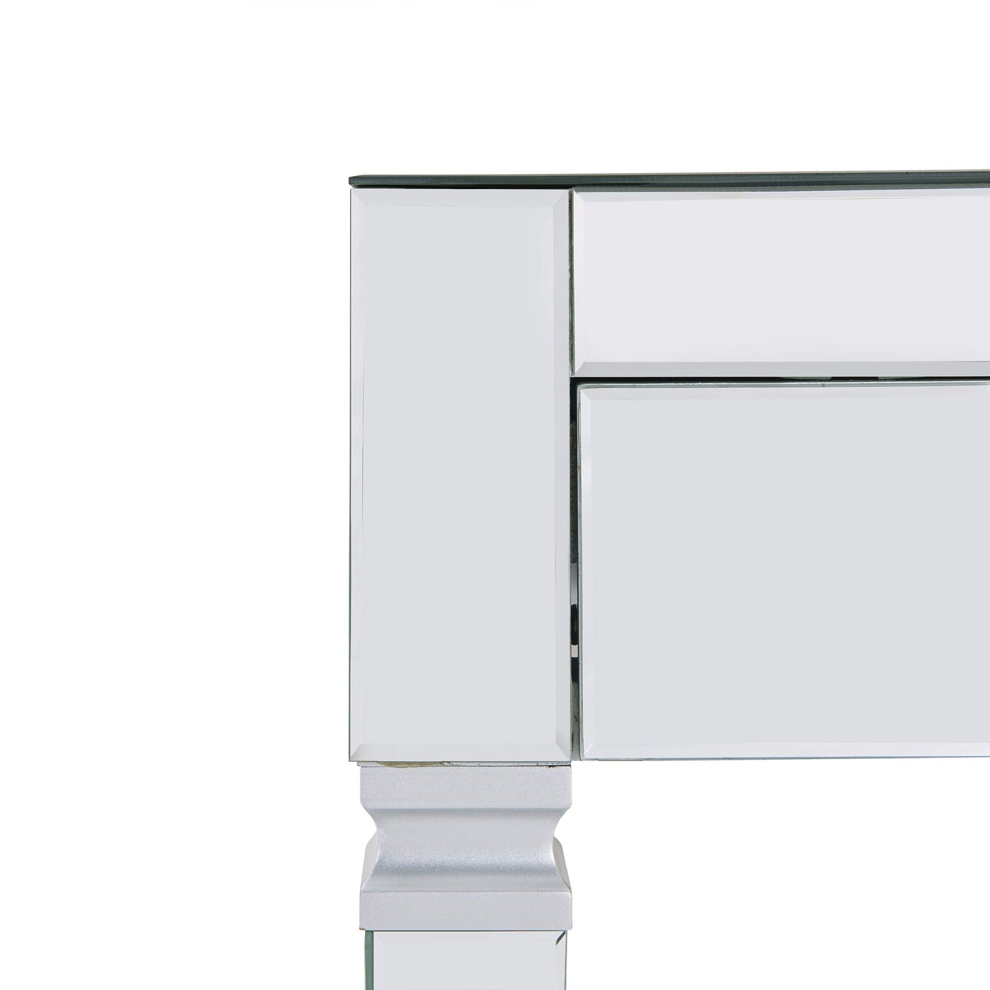 SEI FURNITURE Darien Mirrored Desk, Silver
