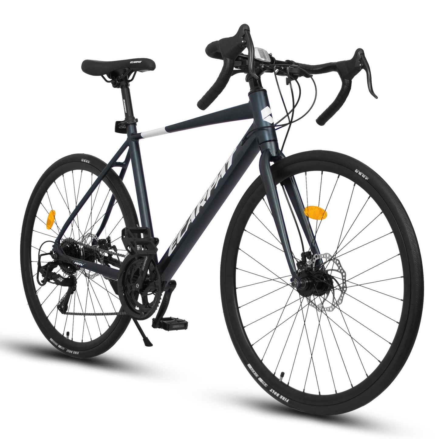 ItWorths 700c x 28c Road Bike with Drop Bar, 16 Speed Road Bicycle, Lightweight Aluminum Frame, Racing Bike with Dual Disc Brake for Men Women, Ideal for High-Intensity Riding, Blue
