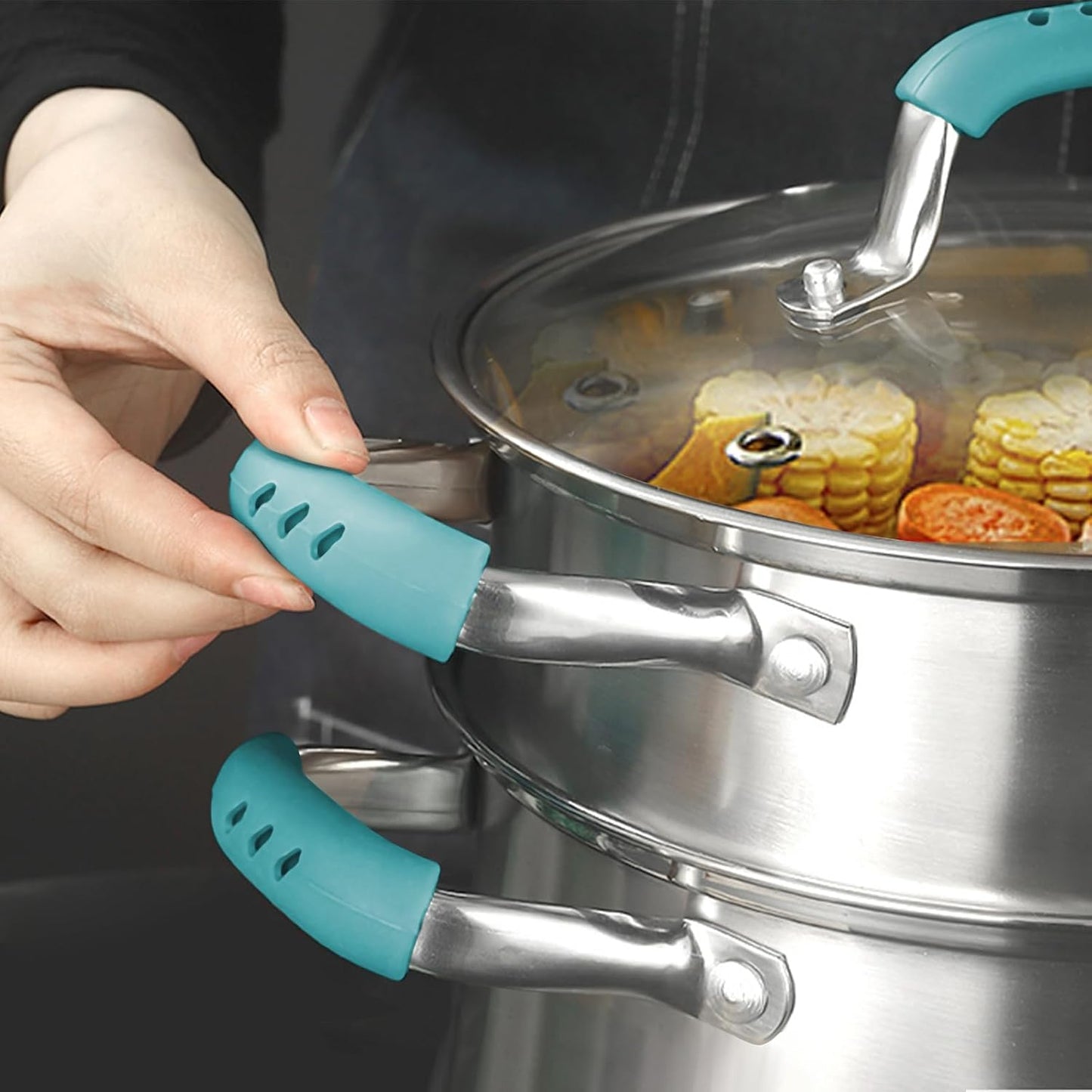 Green Silicone Hot Handle Holder (8)