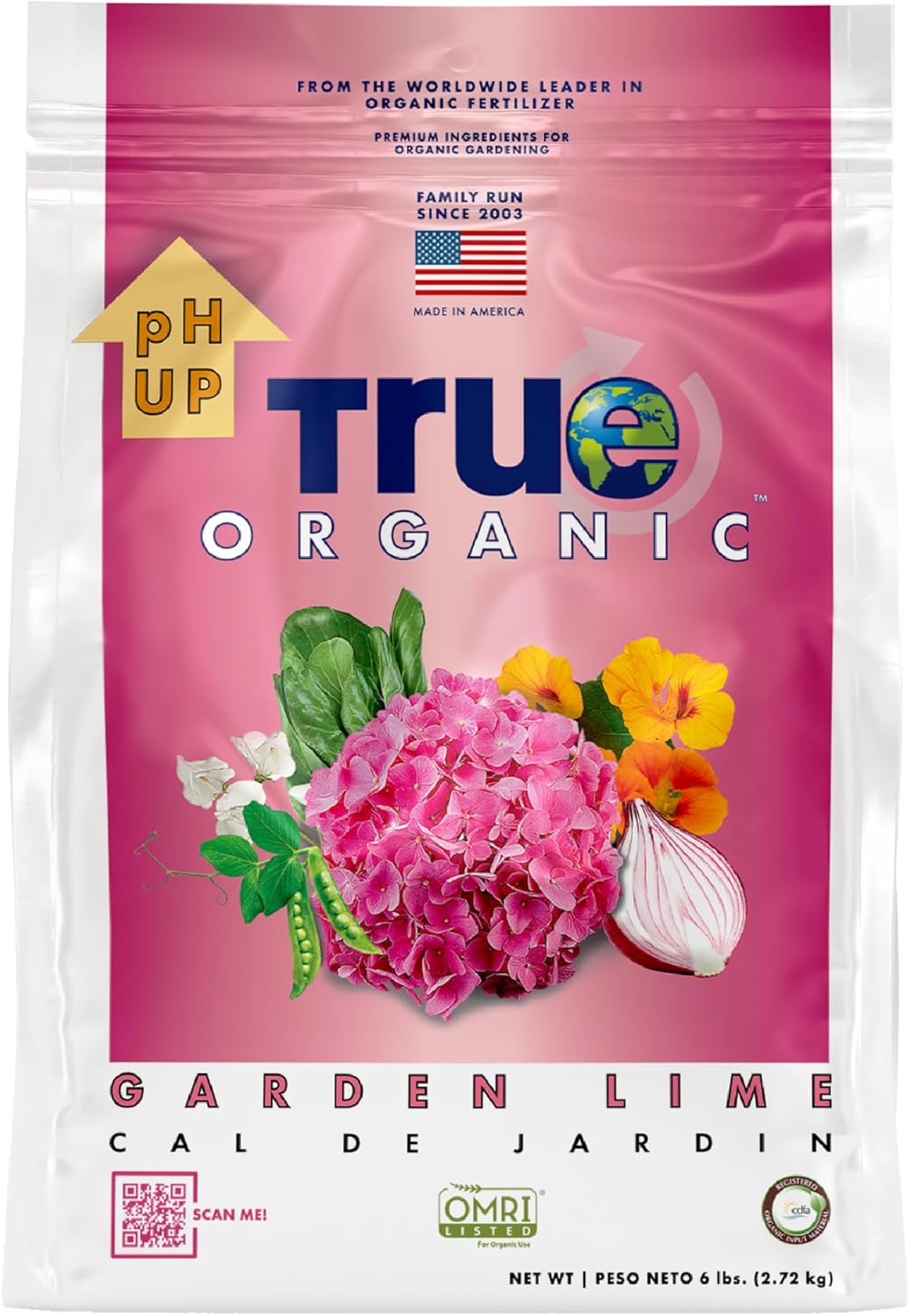 6lb True Organic Garden Lime Raises Soil pH to Reduce Acidity Ideal for Hydrangeas and Other Plants Bag
