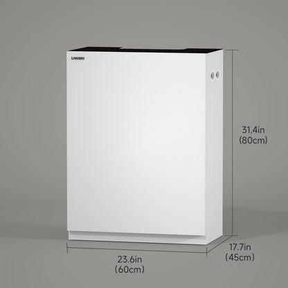 LANDEN Aquarium Wooden Stand and Cabinet for up to 30 Gal Tank, Fish Reptile Sea Salt WaterTank Stand, Nano Foam Leveling Mat Included, W23.6xD17.7xH31.5 in, Wooden Matte White Painted(Stand Only)