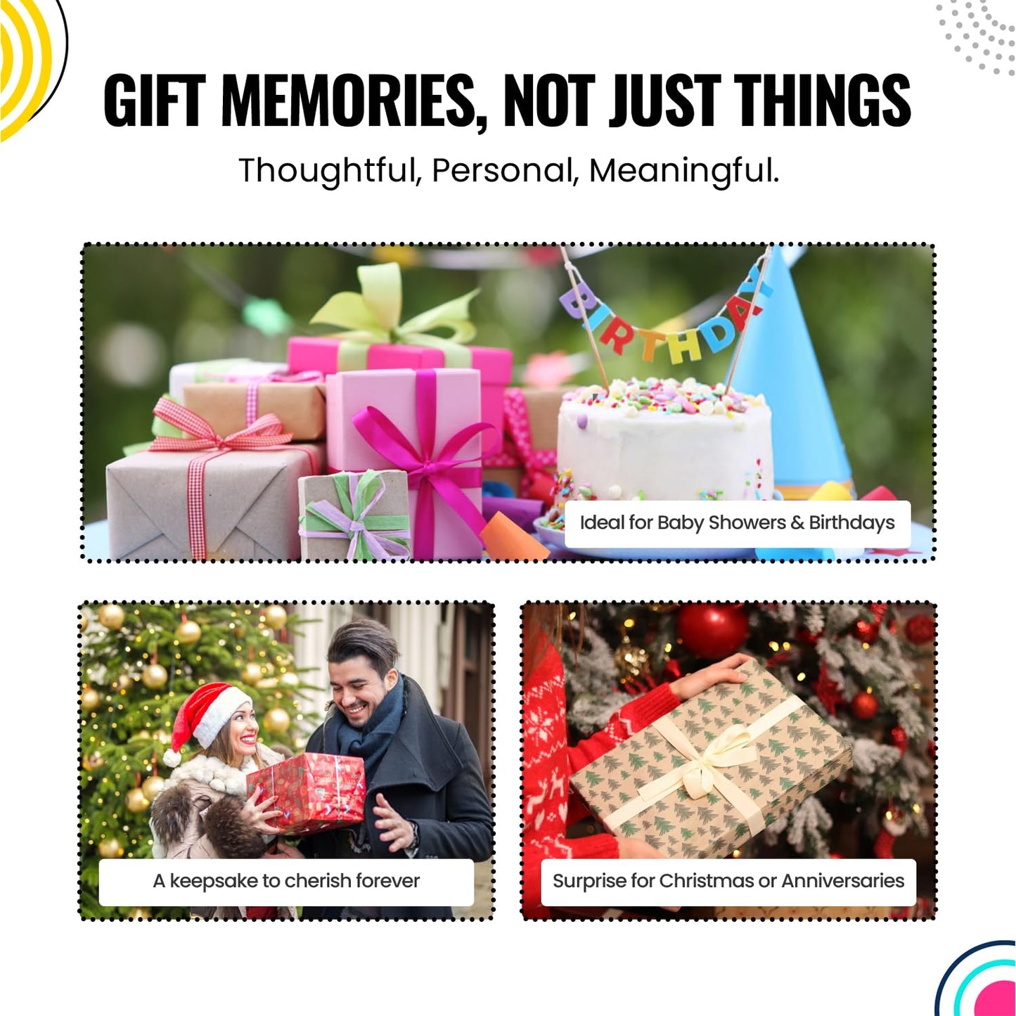 Modern Shop Scrapbook Album | Extra Thick Kraft Paper with Hardcover - 12 x 12 250 gsm, 50 sheet
