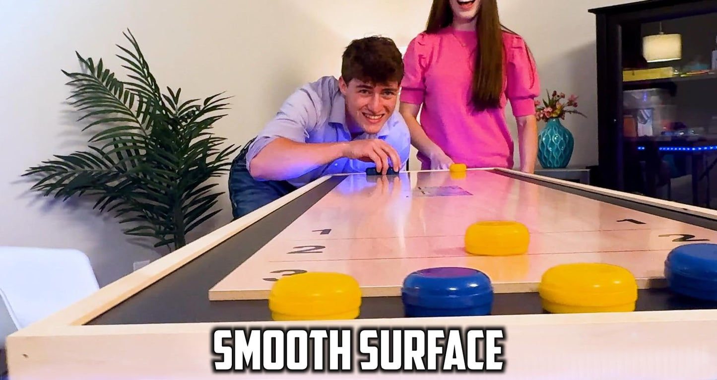 6-Foot Premium Shuffleboard Table w/Folding Legs - Comic Edition