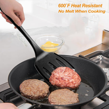 Skiennix Silicone Cooking Utensils Set - Heat Resistant, BPA-Free Non-Stick Spatulas & Spoons for Kitchen Use