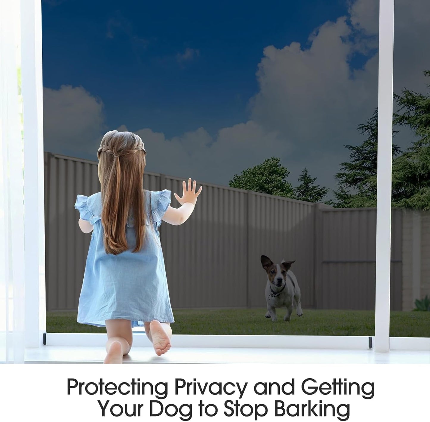 Coavas One Way Window Privacy Film, Heat Blocking Window Tint for Home, Non-Adhesive Anti-UV Covering