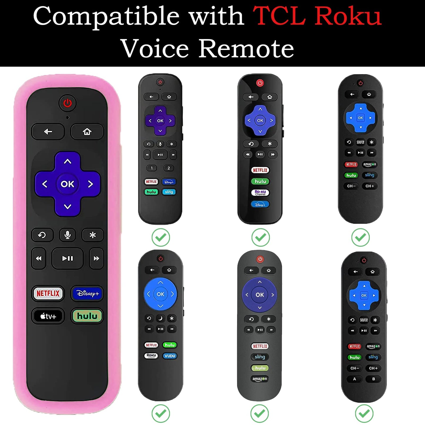 Silicone Protective Controller Cover fits for Roku TV Voice Remote | Element Roku | Westinghouse Roku TV Controller Cover,Glow in The Dark