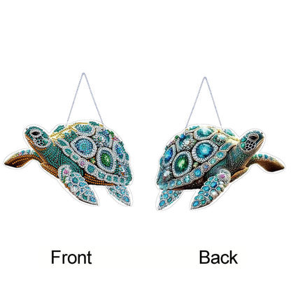 STGLCR Sea Turtle Suncatchers Special Shape Diamond Painting Kits for Beginner,Crystal Rhinestones Diamond Dots Diamond Art DIY Kits for Adults Painting Pendant Ornament for Home Wall Decor 7.8inch