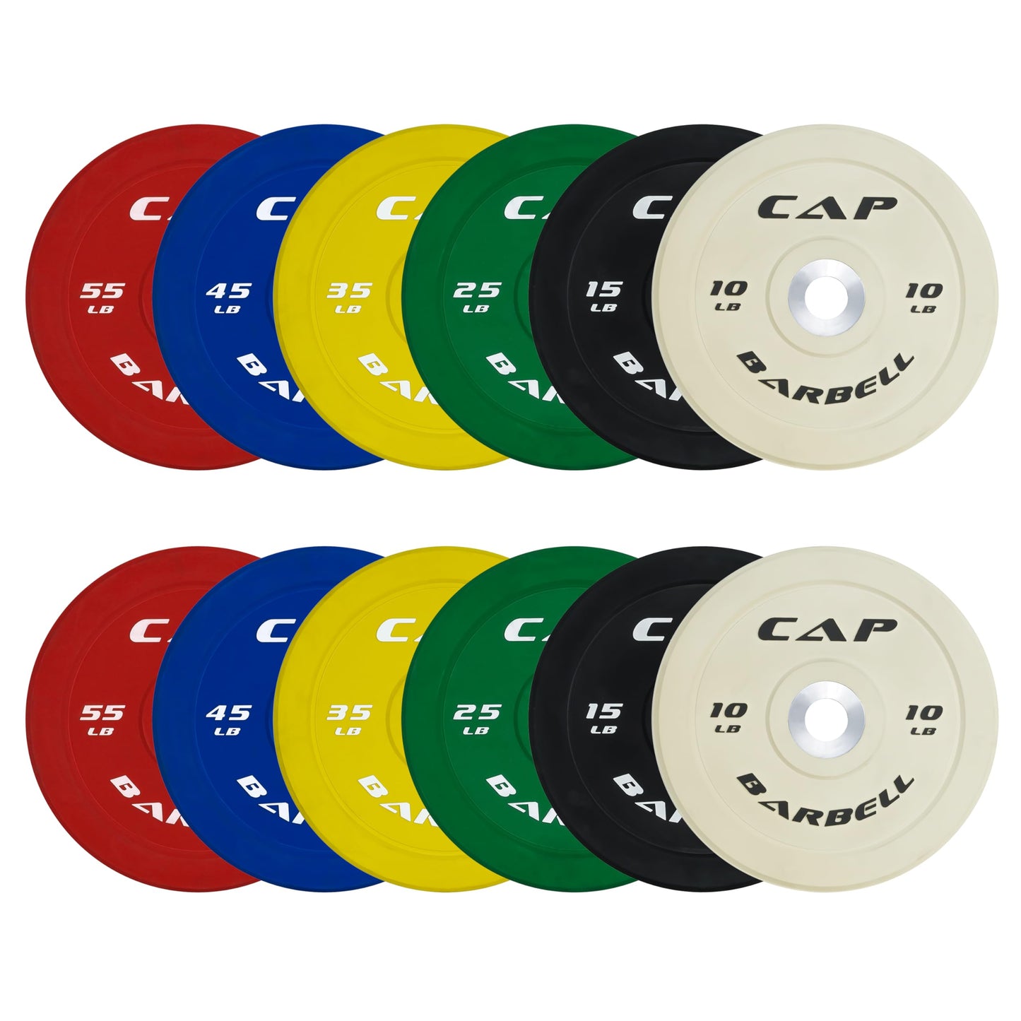 CAP Barbell 370 lb Competition Olympic Bumper Plate Set