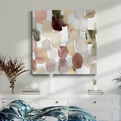 Renditions Gallery Fantasy Canvas Artwork for Beach House, Rustic Melted Sediment Modern Paintings & Prints