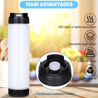 12 16 Oz mwellewm Pc Condiment Squeeze Bottles for Sauces Ketchup Bottles Squeeze Plastic Mustard Dispenser Refillable