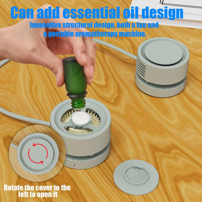 Portable Neck Fan - Hands Free Wearable Bladeless Neck Fans with 3 Speeds for Women and Adults (Green)