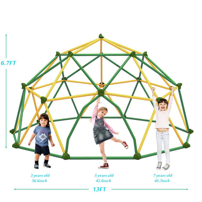 Merax 12FT Climbing Dome, Outdoor Dome Climber for Kids 3-10 Supporting 1000 lbs, Easy Assembly Playground Jungle Gym Backyard Play Equipment (12FT Climbing Dome)
