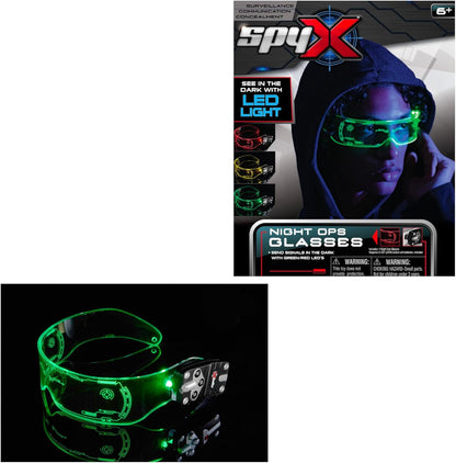 SpyX Night Ops Glasses, Hi-Tech Spy Toy Gadget for Kids Night Mission with Dual LED Lights