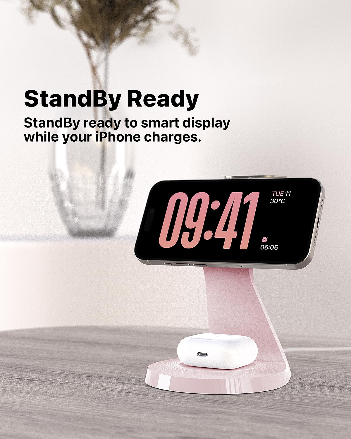 3 in 1 Charging Station for Apple Devices,Mag-Safe Charger Stand Fast Charging,Wireless Charger for iPhone 16/15/14/13/12 Series,& AirPods,& iWatch(USB-C Charger Included)