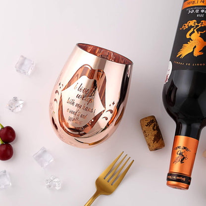 Naughty Bachelorette Gifts, Funny Gag Gifts for Women, I Love To Wrap Both My Hands Around It Wine Glass