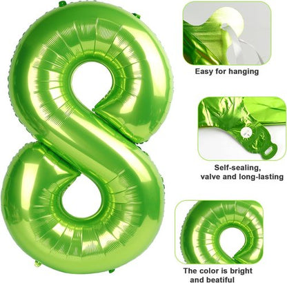Light Green Number 9 Balloon by [Brand Name] - 40 Inch Birthday Party Decoration for 9, 19, 90 Celebrations