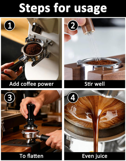 WYLOSUA® Professional 53.3mm Coffee Tamper — Stained aluminum alloy handle 304 Stainless Steel Base, Perfect Weight & Balance for Barista-Level Espresso Tamping | Fits All Standard 54mm Portafilters