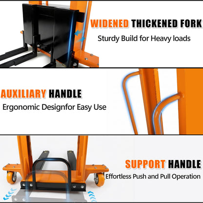 1,100 lbs Electric Lift Table Cart – 63" Max Lift Height, 1,500W Hydraulic Material Lift with 48V 10Ah Battery, Heavy-Duty Pallet Stacker & Lift Platform for Warehouse Loading Dock Logistics Workshop